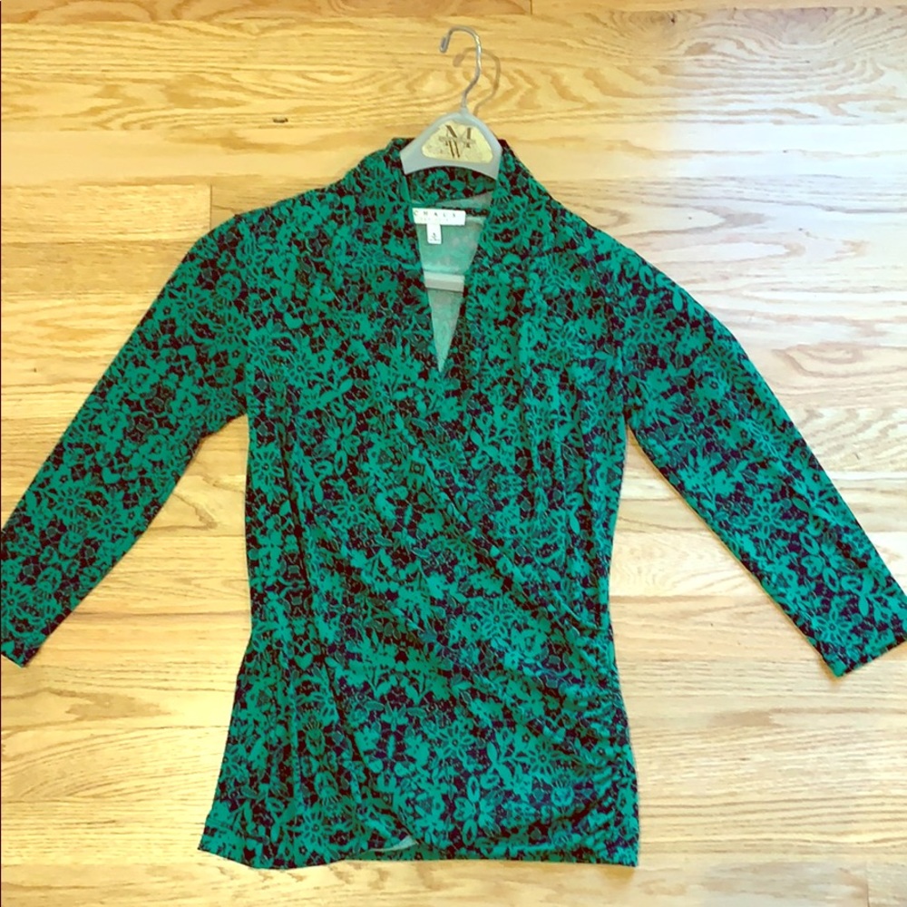 Chaus 3/4 sleeve Wrap Top Small.